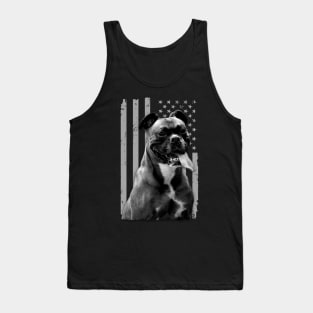 Dynamic Duo Fashionable American Flag the Boxer Dog Bond Tank Top